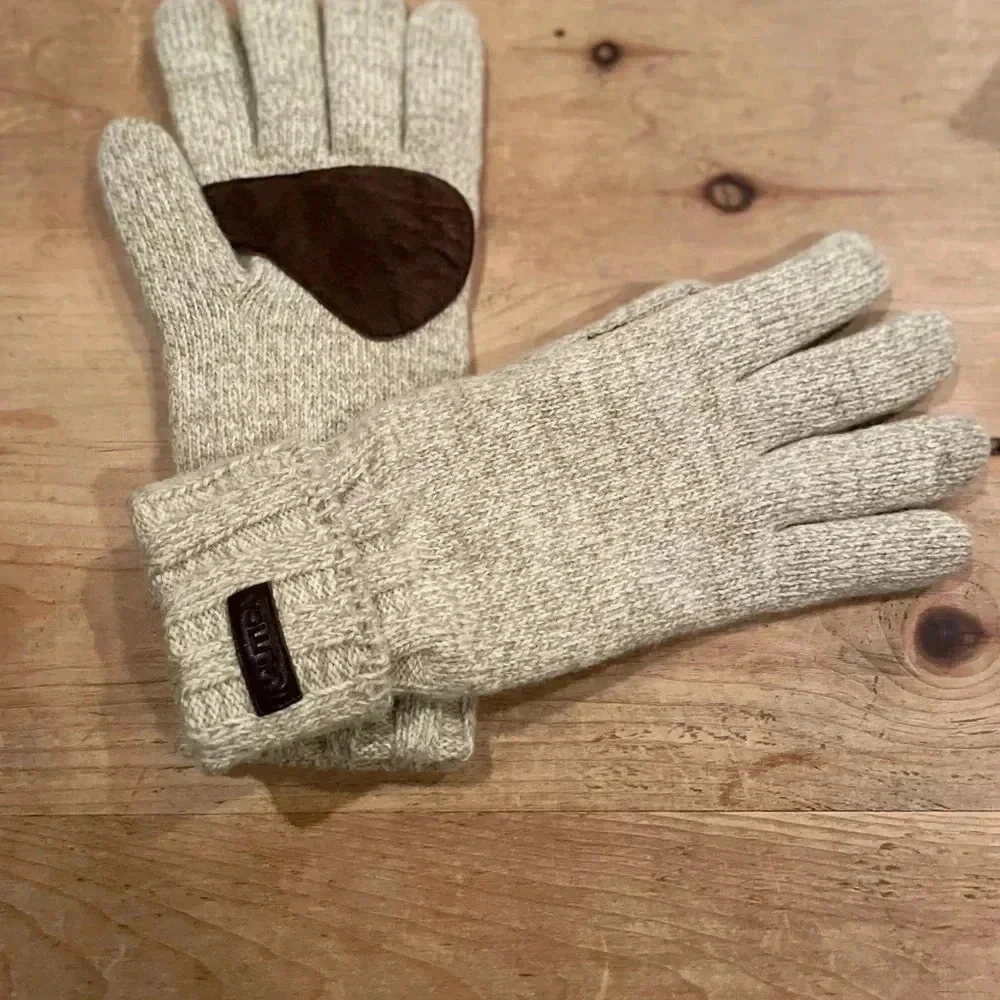 unisex Nautica XL Wool with leather patch gloves warm/winter